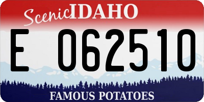 ID license plate E062510