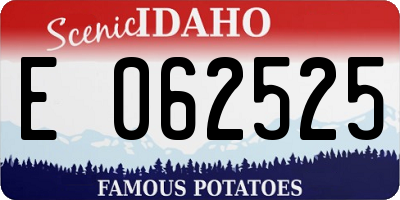 ID license plate E062525