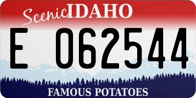 ID license plate E062544