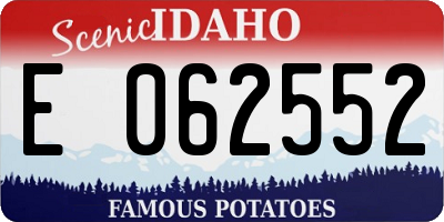 ID license plate E062552