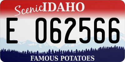 ID license plate E062566