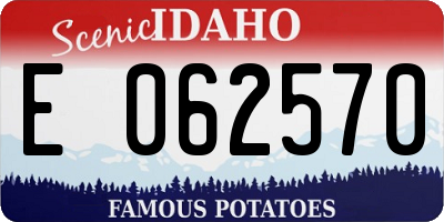 ID license plate E062570