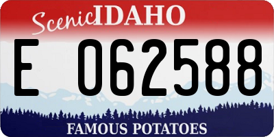 ID license plate E062588