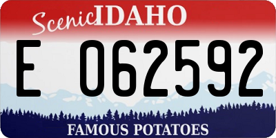 ID license plate E062592