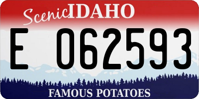 ID license plate E062593