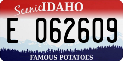 ID license plate E062609