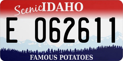 ID license plate E062611