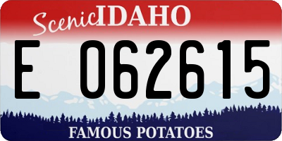 ID license plate E062615