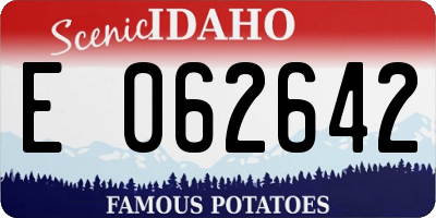 ID license plate E062642