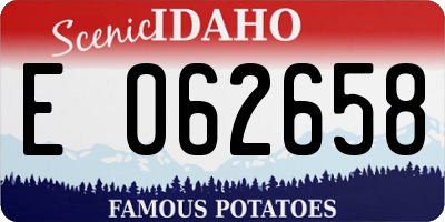ID license plate E062658