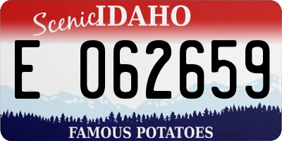 ID license plate E062659