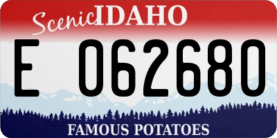 ID license plate E062680