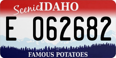 ID license plate E062682