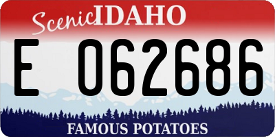 ID license plate E062686