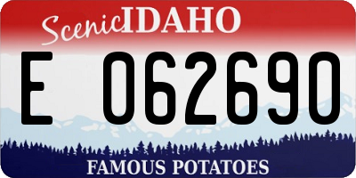 ID license plate E062690
