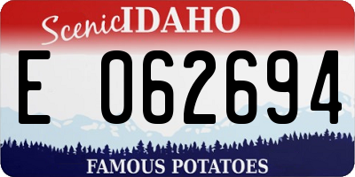 ID license plate E062694