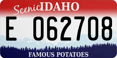 ID license plate E062708