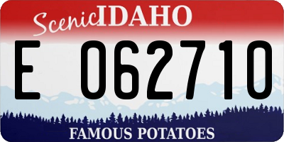 ID license plate E062710