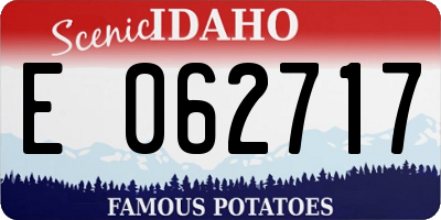 ID license plate E062717