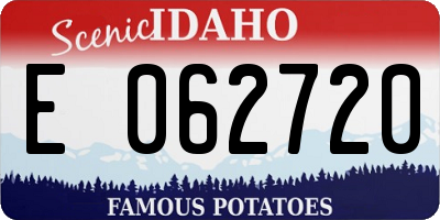 ID license plate E062720