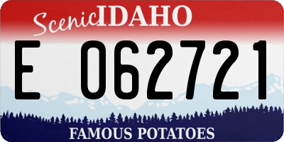 ID license plate E062721