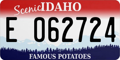 ID license plate E062724