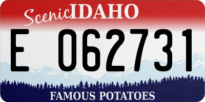 ID license plate E062731