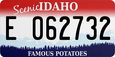 ID license plate E062732