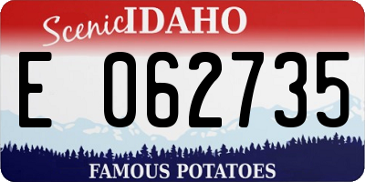 ID license plate E062735