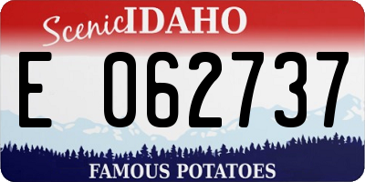 ID license plate E062737