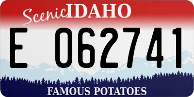 ID license plate E062741