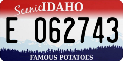ID license plate E062743