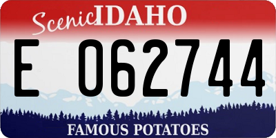 ID license plate E062744