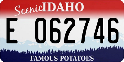 ID license plate E062746