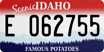 ID license plate E062755