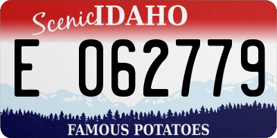 ID license plate E062779