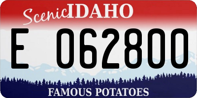 ID license plate E062800