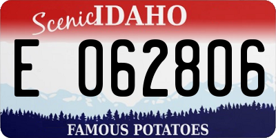ID license plate E062806
