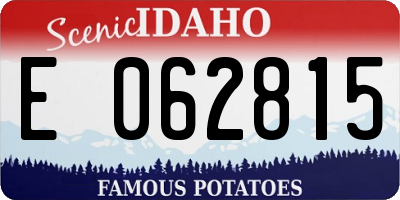 ID license plate E062815