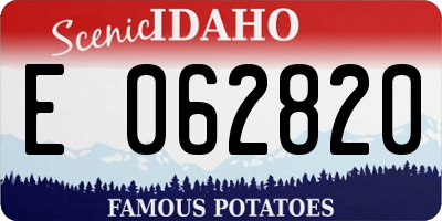 ID license plate E062820