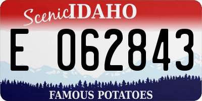 ID license plate E062843