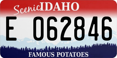 ID license plate E062846