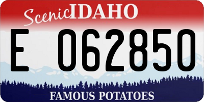 ID license plate E062850