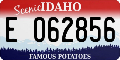 ID license plate E062856