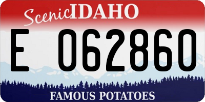 ID license plate E062860