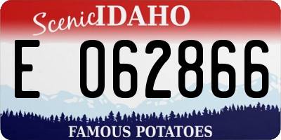 ID license plate E062866