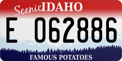 ID license plate E062886
