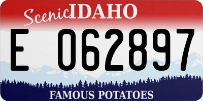 ID license plate E062897