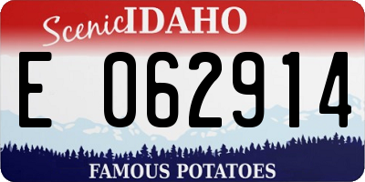 ID license plate E062914