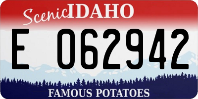 ID license plate E062942
